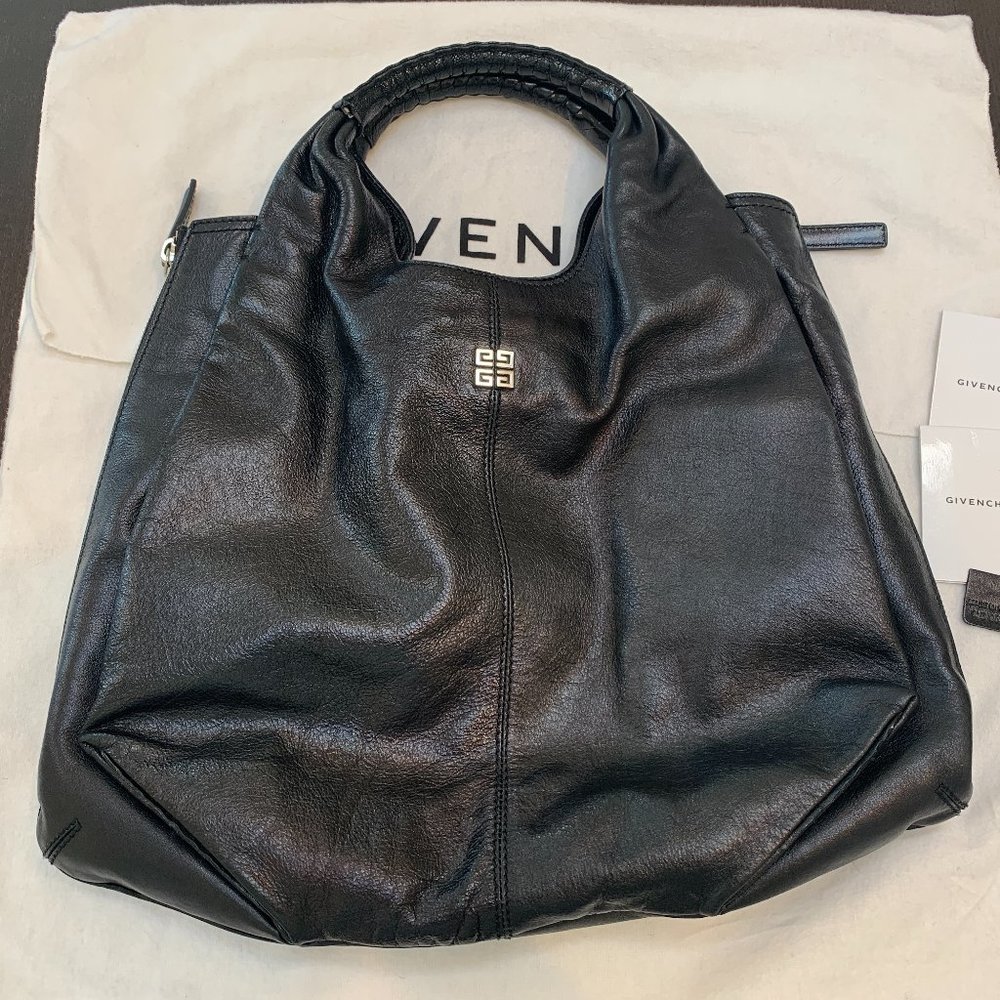 Rare Stunning Givenchy Elschia Billy Sac Leather Large Tote Bag Black Bag